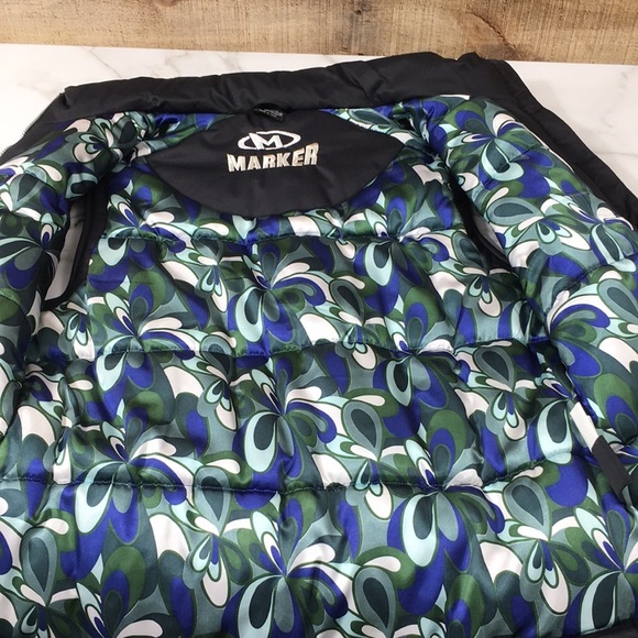 Marker Black White Ski Vest Jacket Womens 14 Zip Up Lined - Picture 5 of 13